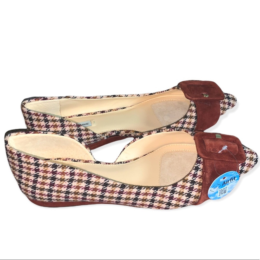 Alex Marie Buckle Plaid Flats
